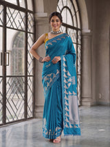 MIMOSA Ananda Mysore Silk crepe Saree — pose 4 styling detail