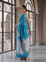 MIMOSA Ananda Mysore Silk crepe Saree — pose 7 styling detail