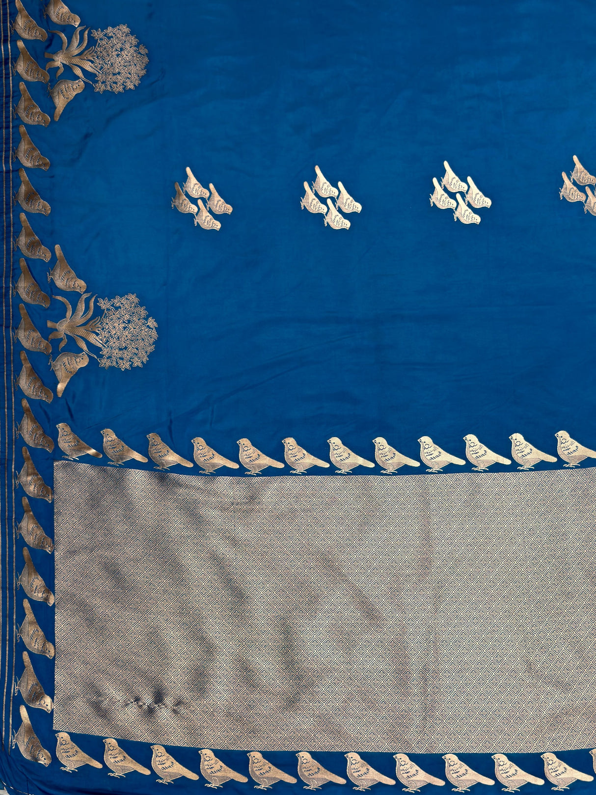 MIMOSA Ananda Mysore Silk crepe Saree — pallu and zari work detail