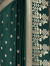 MIMOSA Bottle Green Saree Saree — fleets shot full lifestyle