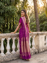 MIMOSA Lavender Saree Saree — pose 2 styling detail