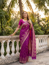 MIMOSA Lavender Saree Saree — pose 5 styling detail