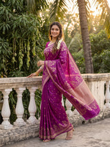 MIMOSA Lavender Saree Saree — pose 9 styling detail