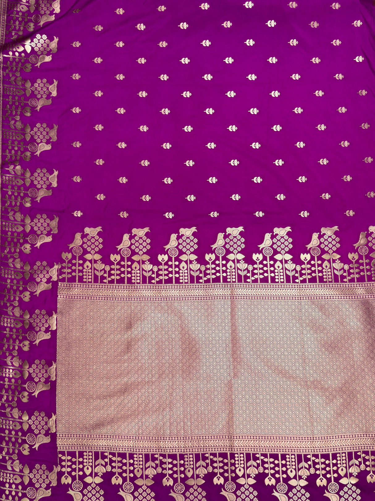 MIMOSA Lavender Saree Saree — pallu and zari work detail