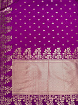 MIMOSA Lavender Saree Saree — pallu and zari work detail