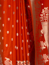 MIMOSA Orange Saree Saree — fleets shot full lifestyle