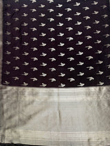 MIMOSA Chocolate Saree Saree — pallu and zari work detail