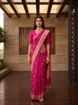 MIMOSA Rani Saree Saree — front view on mannequin