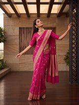 MIMOSA Rani Saree Saree — pose 5 styling detail