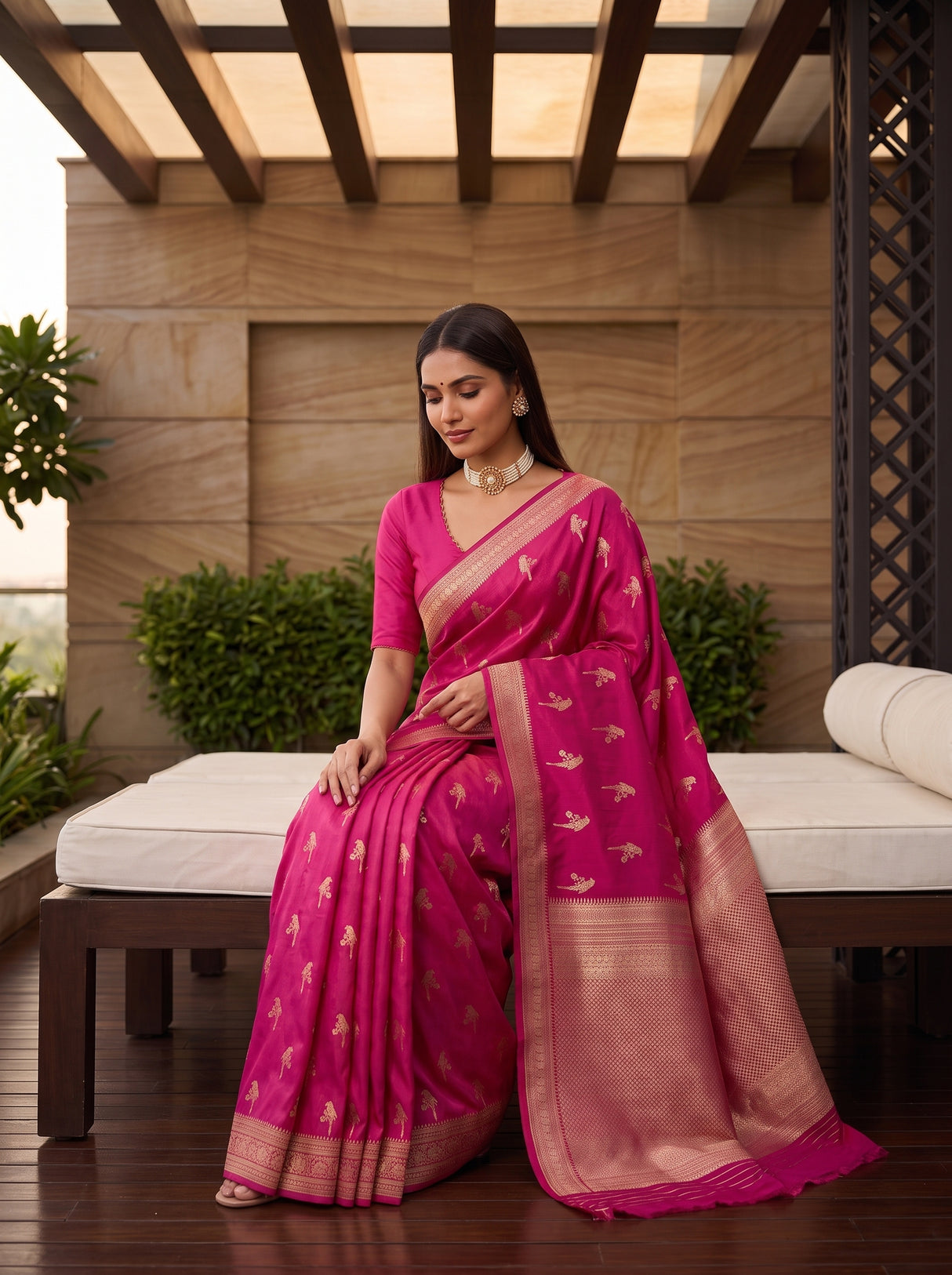 MIMOSA Rani Saree Saree — pose 8 styling detail