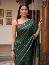 MIMOSA Bottle Green Saree Saree — pose 10 styling detail
