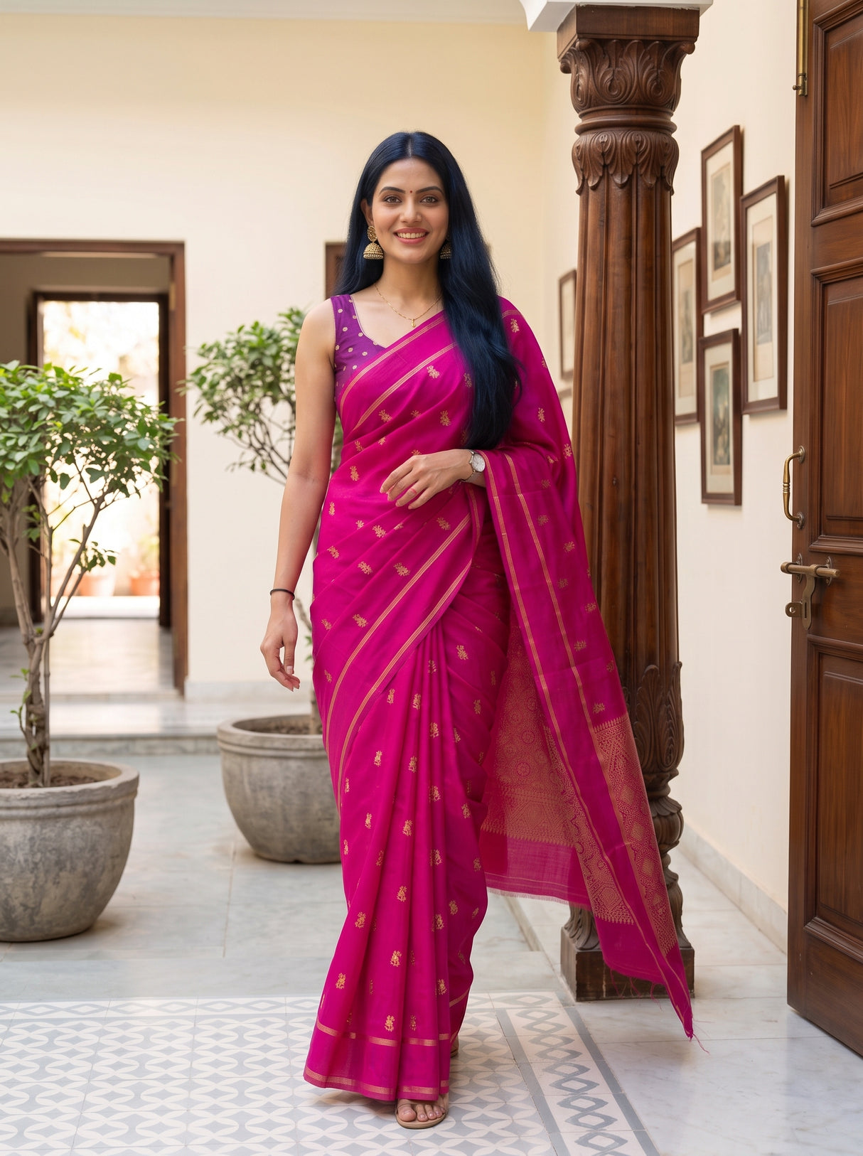 MIMOSA Gajari Saree Saree — pose 6 styling detail