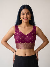 MIMOSA Half White Saree Saree — blouse close-up