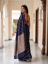 MIMOSA Navy Saree Saree — pose 7 styling detail