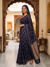 MIMOSA Navy Saree Saree — pose 9 styling detail
