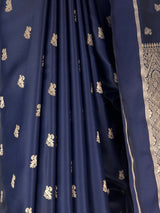 MIMOSA Navy Saree Saree — fleets shot full lifestyle
