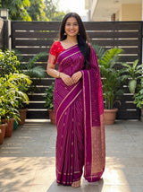 MIMOSA Jamun Saree Saree — front view on mannequin