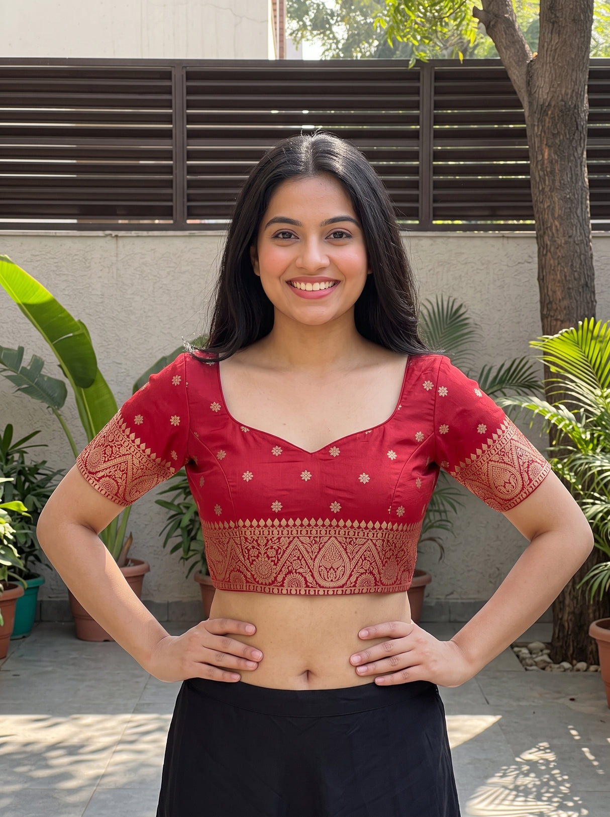 MIMOSA Jamun Saree Saree — blouse close-up