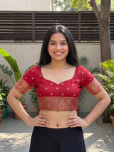 MIMOSA Jamun Saree Saree — blouse close-up