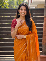 MIMOSA Mustard Saree Saree — pose 10 styling detail