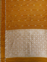 MIMOSA Mustard Saree Saree — pallu and zari work detail