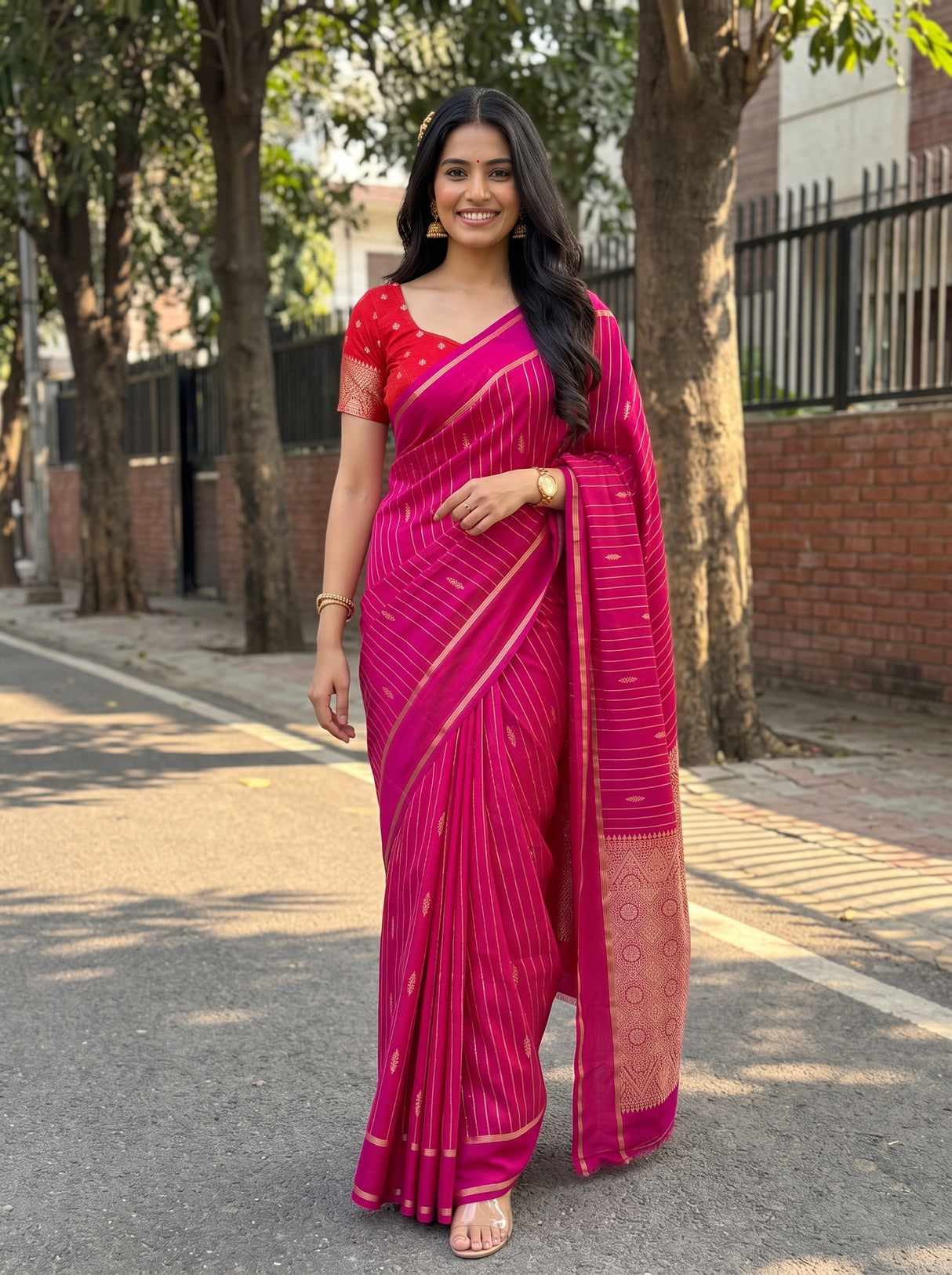 MIMOSA Rani Saree Saree — pose 6 styling detail