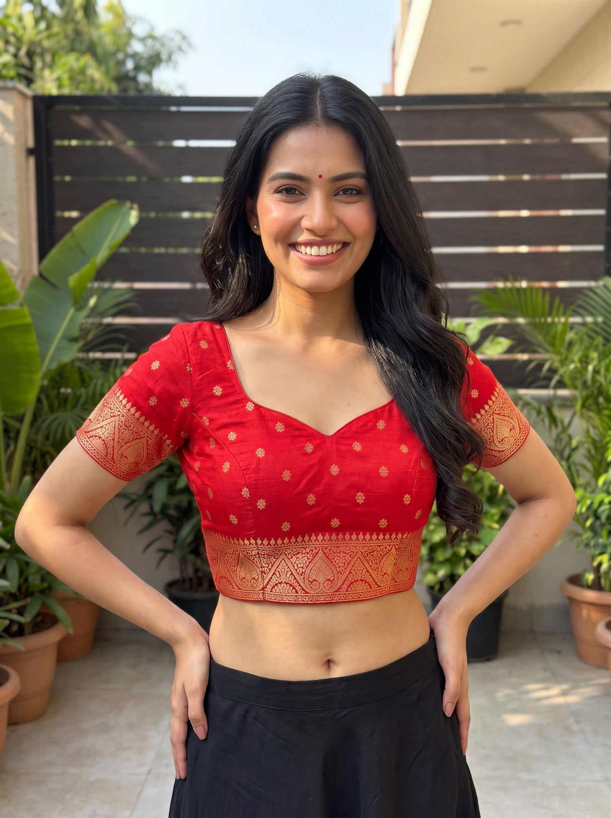 MIMOSA Rani Saree Saree — blouse close-up
