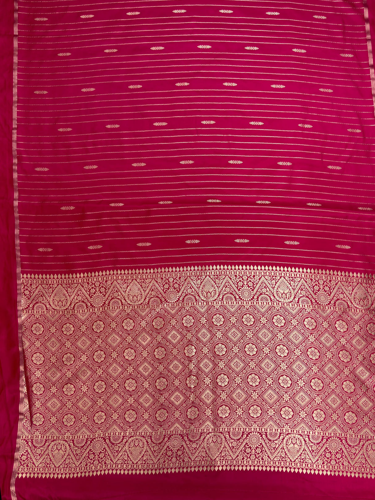 MIMOSA Rani Saree Saree — pallu and zari work detail