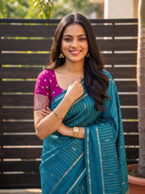 MIMOSA Sapphire Saree Saree — pose 10 styling detail