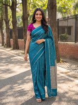 MIMOSA Sapphire Saree Saree — pose 6 styling detail