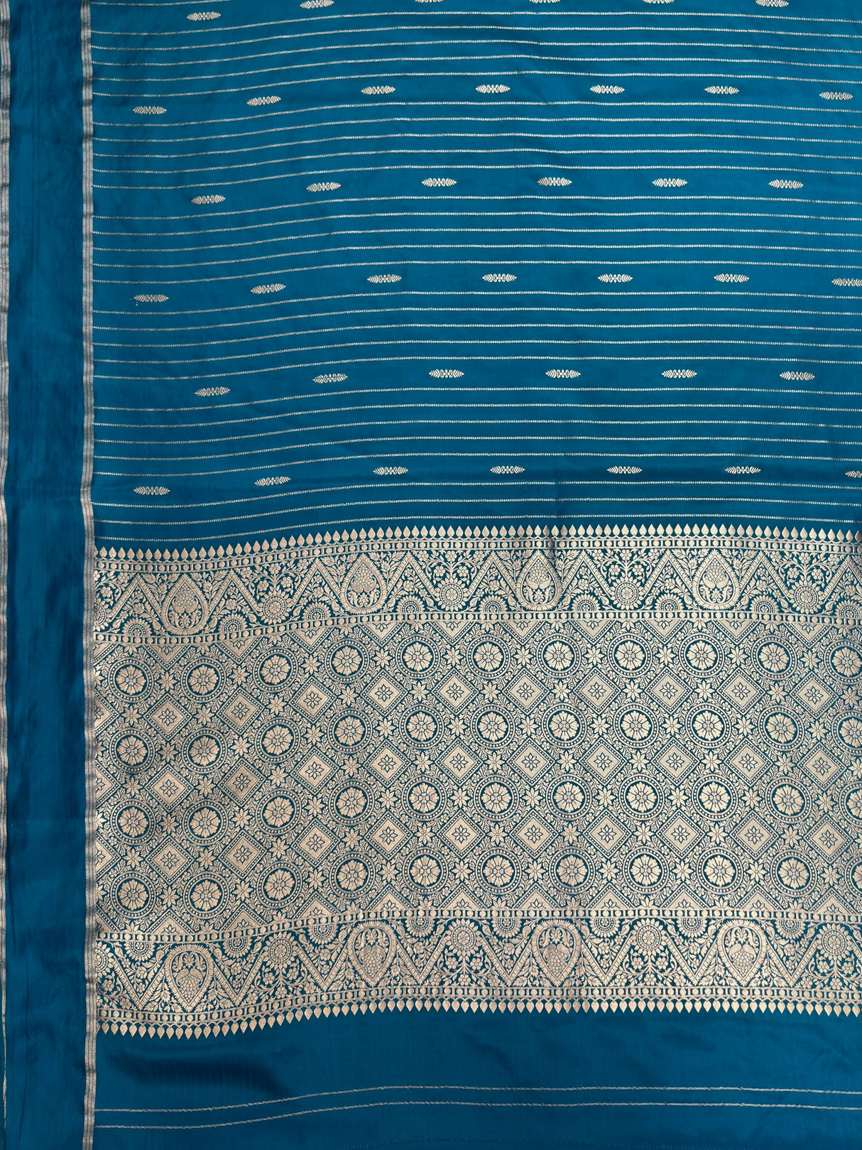 MIMOSA Sapphire Saree Saree — pallu and zari work detail