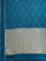 MIMOSA Sapphire Saree Saree — pallu and zari work detail
