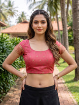 MIMOSA Mustard Saree Saree — blouse close-up