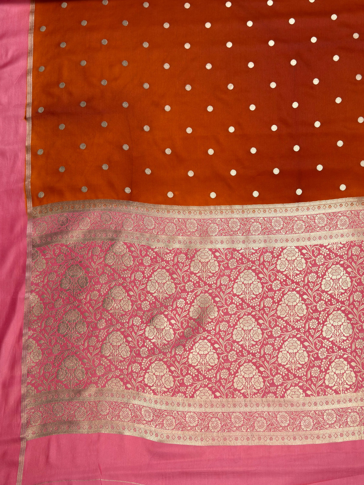 MIMOSA Mustard Saree Saree — pallu and zari work detail