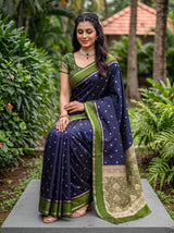 MIMOSA Navy Saree Saree — pose 8 styling detail
