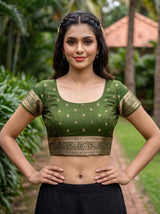 MIMOSA Navy Saree Saree — blouse close-up