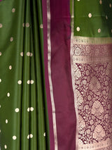 MIMOSA Olive Saree Saree — fleets shot full lifestyle