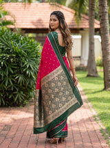 MIMOSA Red Saree Saree — pose 7 styling detail
