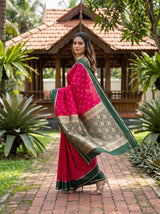 MIMOSA Red Saree Saree — pose 9 styling detail