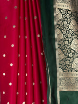 MIMOSA Red Saree Saree — fleets shot full lifestyle