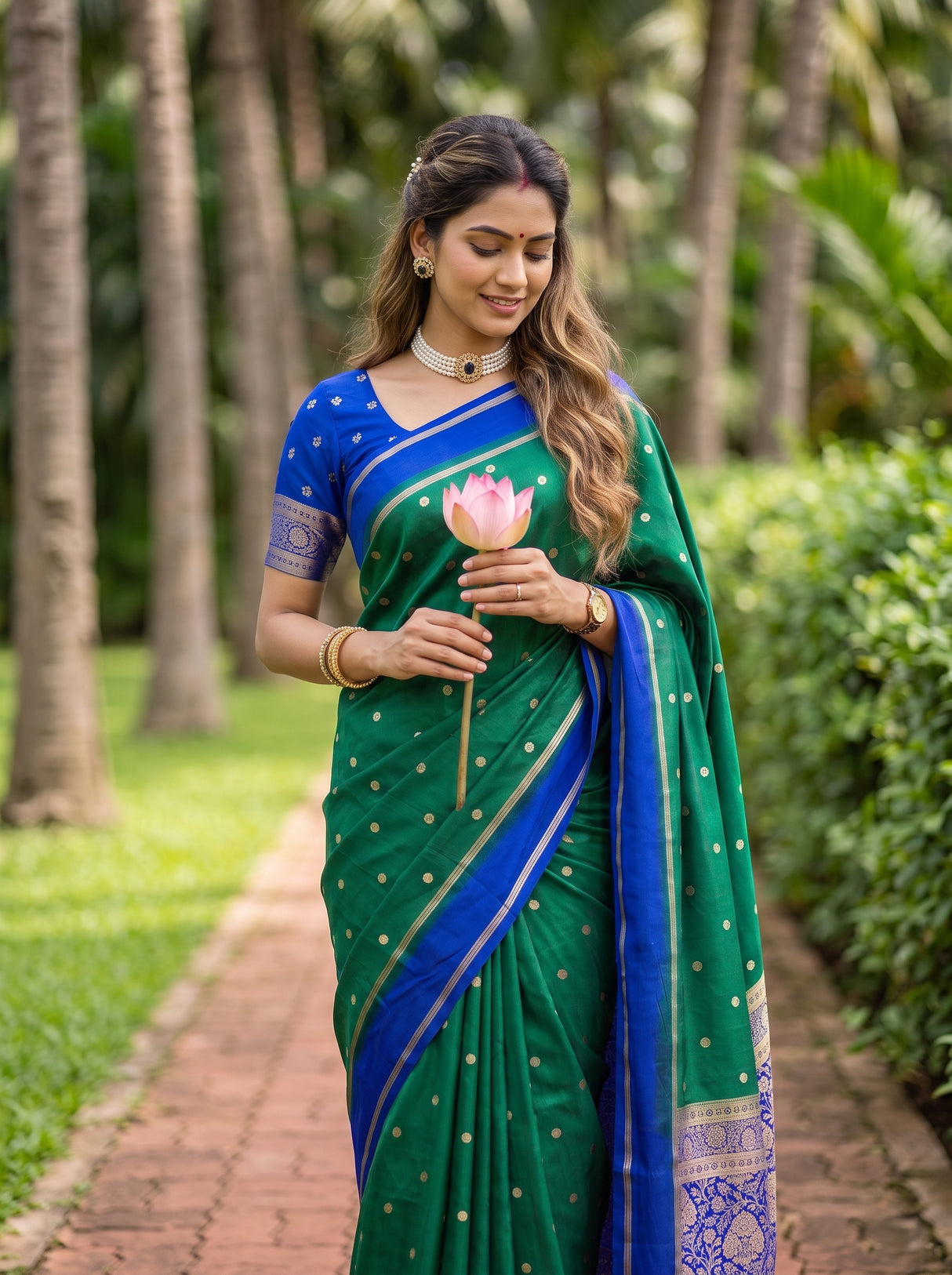 MIMOSA Rama Saree Saree — pose 10 styling detail