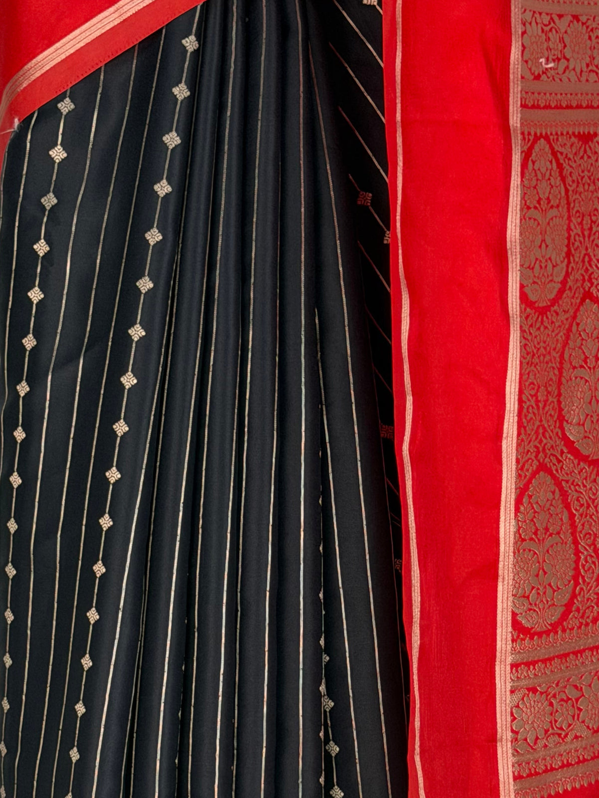 MIMOSA Black Mysore Silk Art Silk Saree — fleets shot full lifestyle