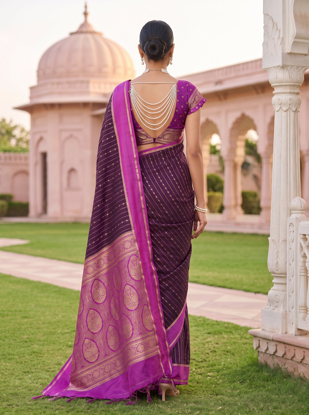 MIMOSA Jamun Saree Saree — pose 2 styling detail