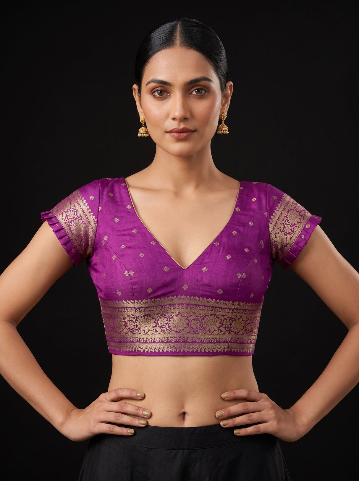 MIMOSA Jamun Saree Saree — blouse close-up