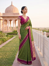 MIMOSA Olive Saree Saree — pose 7 styling detail