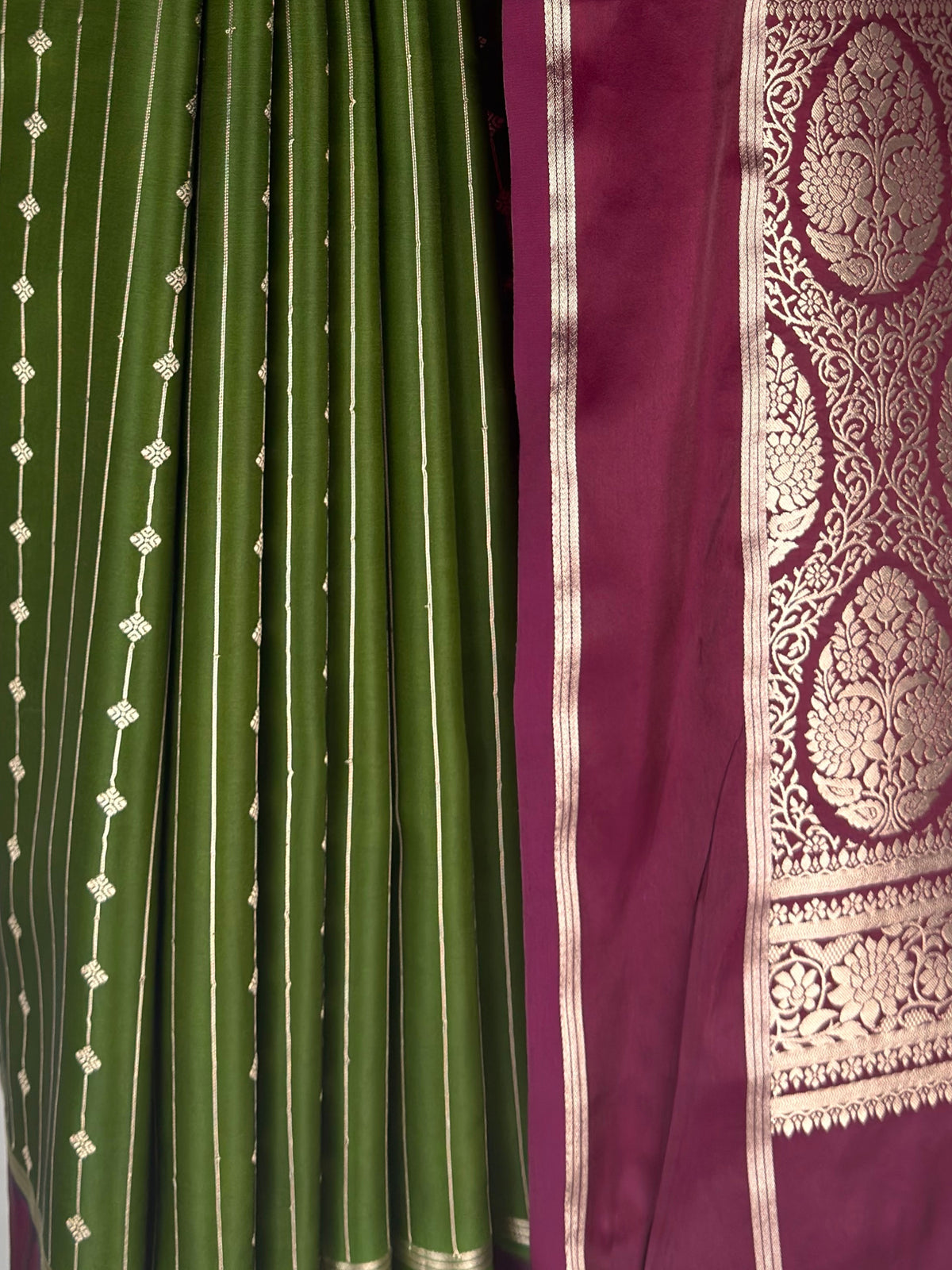 MIMOSA Olive Saree Saree — fleets shot full lifestyle