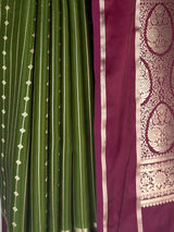 MIMOSA Olive Saree Saree — fleets shot full lifestyle