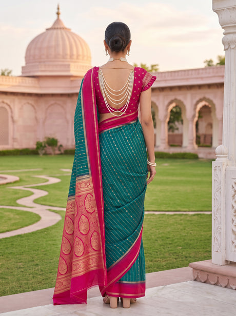 MIMOSA Sapphire Saree Saree — pose 2 styling detail
