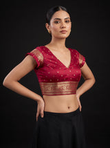 MIMOSA Sapphire Saree Saree — blouse close-up