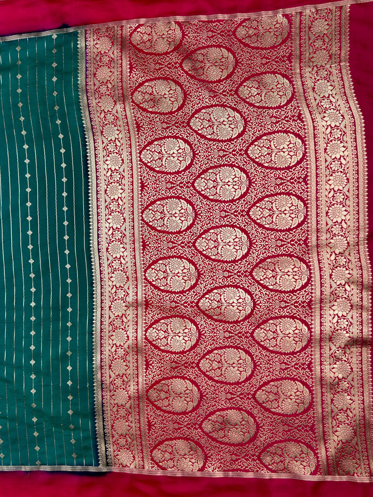 MIMOSA Sapphire Saree Saree — pallu and zari work detail